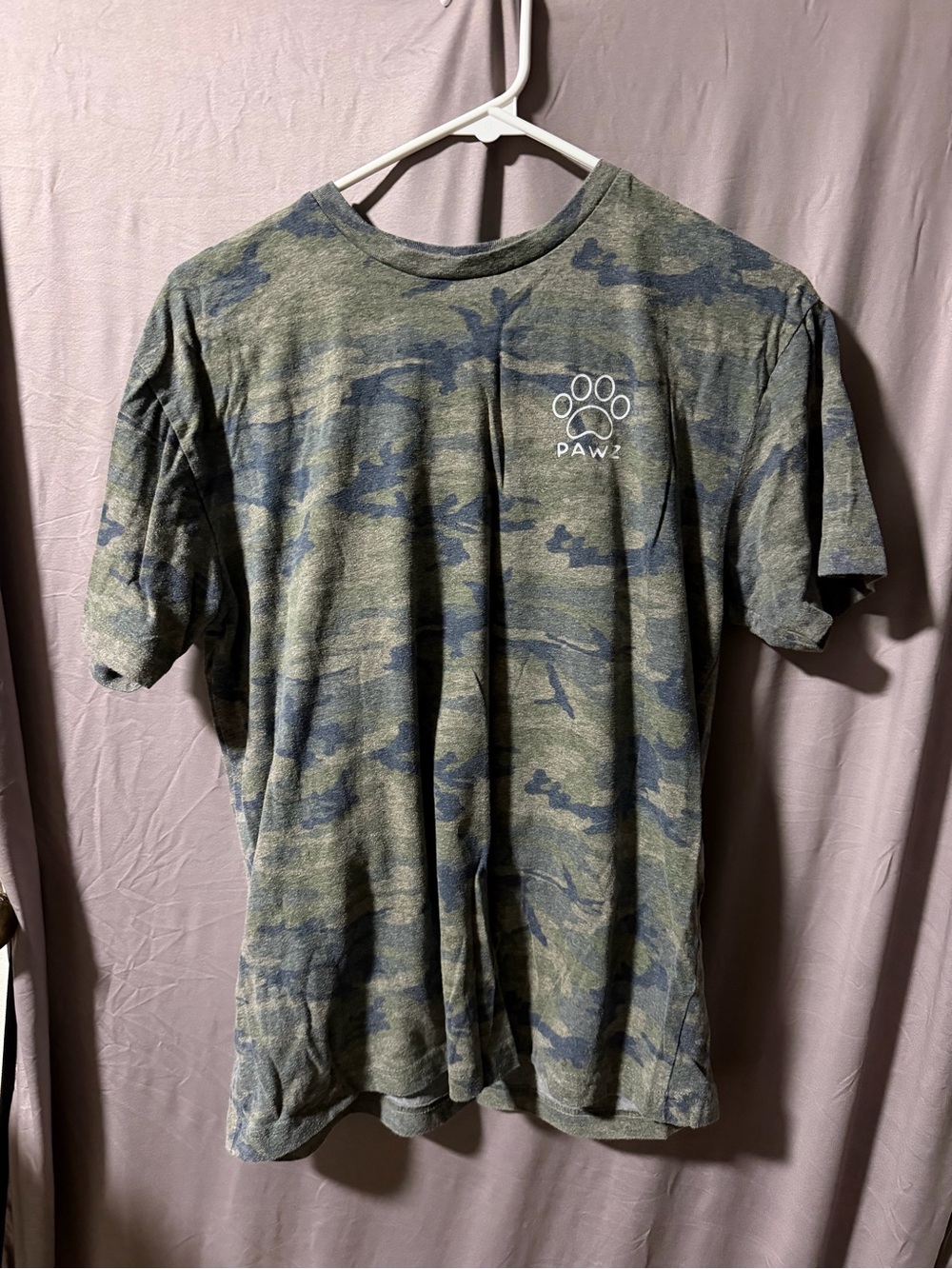 PAWZ Women’s Camouflage Short Sleeve Tee - Olive Green/Blue